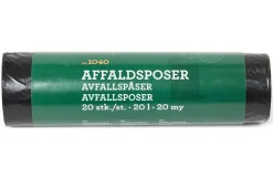 Affaldsposer med snøreluk, 20 liter