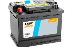 Bilbatteri, 12V 62Ah - polstilling 1