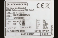 Black & Decker kompressor 3 HK 200 liter