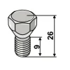 Bolt, M12 x 26