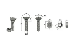Bolt, 10 x 37