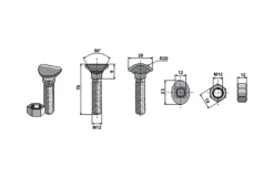 Bolt, 12 x 70
