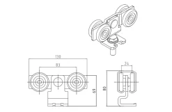BT1 portrulle, dobbelt (m/krog)