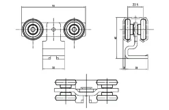 BT0 portrulle, dobbelt - rustfri