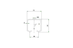 BT0 portskinne, 3 m