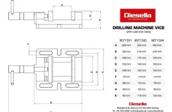 Diesella maskinskruestik, 150x39x135 mm