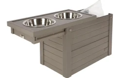Foder-/vandstation til hunde