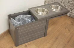 Foder-/vandstation til hunde