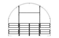 Frontpanel med to-delt midterlåge