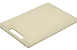Funktionelt skærebræt i beige plast – 36,8 x 25,4 cm