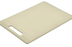 Funktionelt skærebræt i beige plast – 44,5 x 30,5 cm