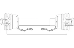 Gardloc PTO-aksel, 1210 mm. 1 3/8