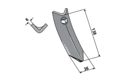 Kulturharve model 7 spids, 6 mm