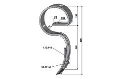 Kverneland Strong S-tand, 32 x 10 mm