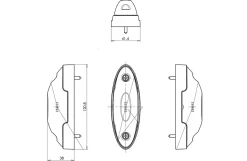 LED-markeringslygte, oval