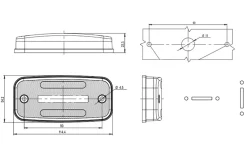 LED-sidemarkeringslygte, 4 LED
