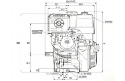 Loncin benzinmotor G420FA 15HK 407cc
