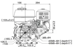 Loncin benzinmotor G420FDA 15HK 407cc