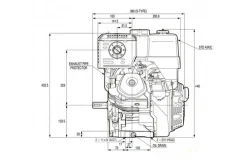 Loncin benzinmotor G420F-1 15HK 420cc