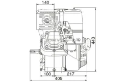 Loncin benzinmotor G420F-1 15HK 420cc