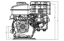 Loncin benzinmotor LC154F 3HK 97cc