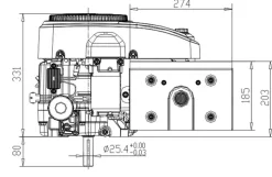 Loncin benzinmotor LC1P91F 16HK 546cc