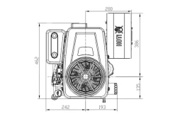 Loncin benzinmotor LC1P91F 16HK 546cc
