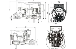 Loncin benzinmotor LC2P82F 27HK 803cc
