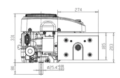 Loncin benzinmotor LC1P96F 20HK 608cc