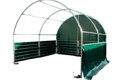 Læskur 4x4x3,15 meter med PVC-sideduge