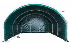 Læskur, 6 x 6 x 3,7 m, med åben front