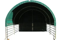 Læskur, 4 x 4 x 3,15 m, med åbne sider