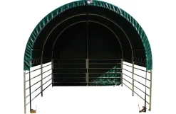 Læskur, 3 x 3 x 2,8 m, med åbne sider