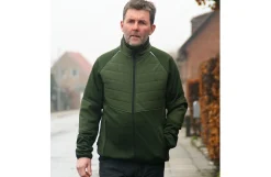 Lyngsøe strikjakke med softshell grøn str 4XL