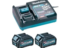 Makita 40V slagboremaskinesæt, inkl. batterier og ekstra varer