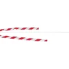 Markeringspæle med rødt og hvidt flag, 25 stk