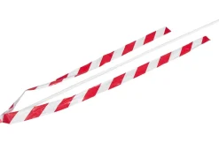 Markeringspæle med rødt og hvidt flag, 25 stk