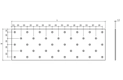 Normplade 40x160x1,5 mm
