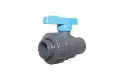 PVC-kuglehane m/enkel union, 20 mm
