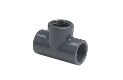PVC reduceret tee, lim/gevind, 32x1/2x32