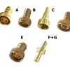 Slangeforskruning, messing, 1/2'' (B)