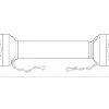 Sparex PTO-aksel, 1210 mm. 1 3/8" x 6 - Springbolt