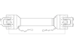 Sparex PTO-aksel, 1210 mm. 1 3/8" x 6 - Springbolt