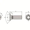 Spidsbolt, M12 x 65