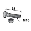 Spidsbolt, 3/8" x 35