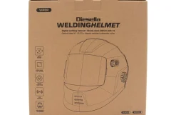Svejsehjelm med solcellepanel
