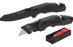 Swiss Tech sæt med lommekniv og trapezkniv