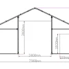 Telthal 9,15x7,90x4,20 m, opbevaringstelt