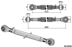 Topstang, M30 x 3,2. Kat. 2