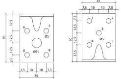 Vinkelbeslag S35 PL 50x50x1,5x35 mm med rib